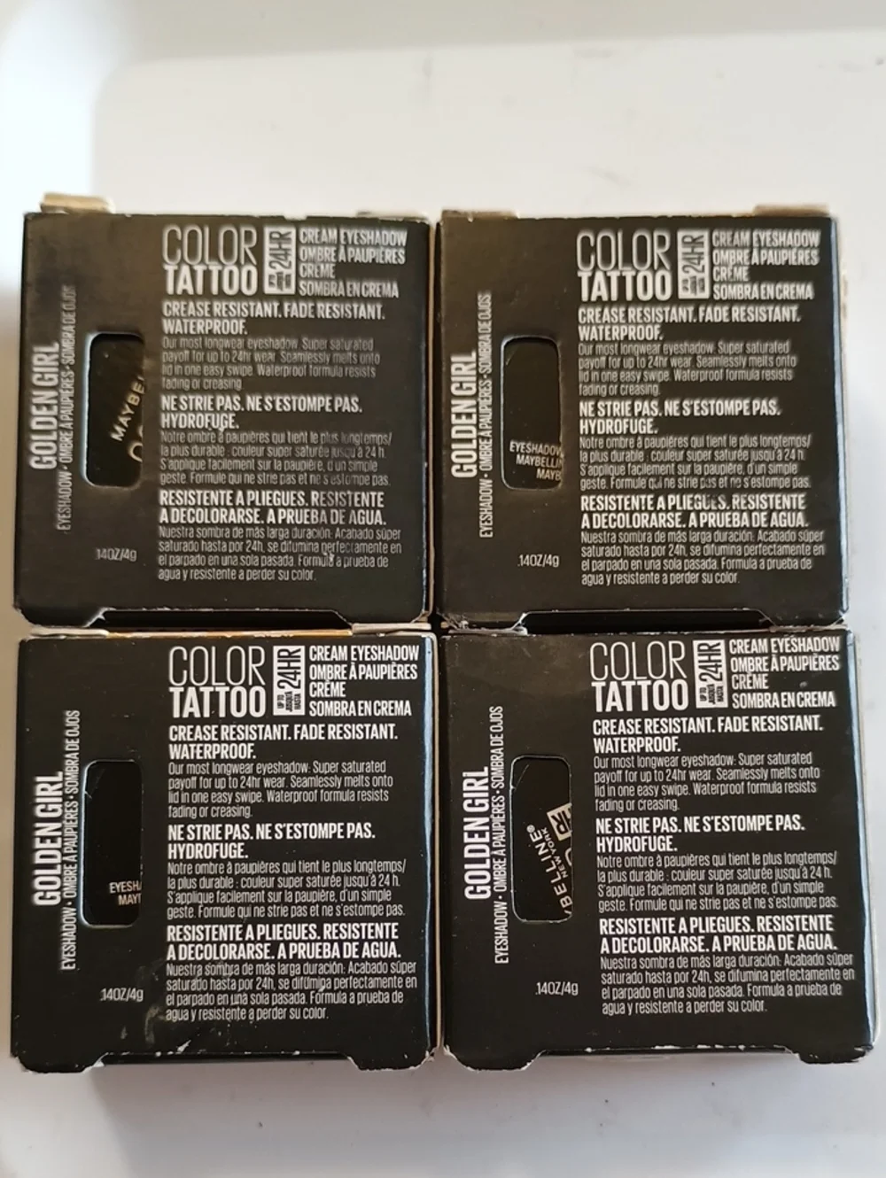 4 x Maybelline Color Tattoo Eyeshadow 40 Golden Girl